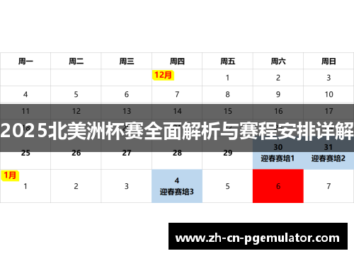 2025北美洲杯赛全面解析与赛程安排详解